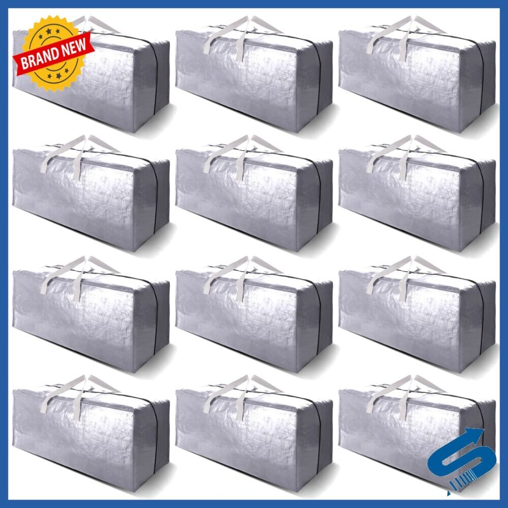 Heavy Duty Extra Large Moving Bags with Backpack Straps Storage Totes Fold Flat